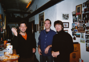Alex, Tadhg and Mitch in the hallway of Ivy Court Records