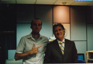 With Gerry Anderson in BBC Radio Foyle's studios in Derry/Londonderry